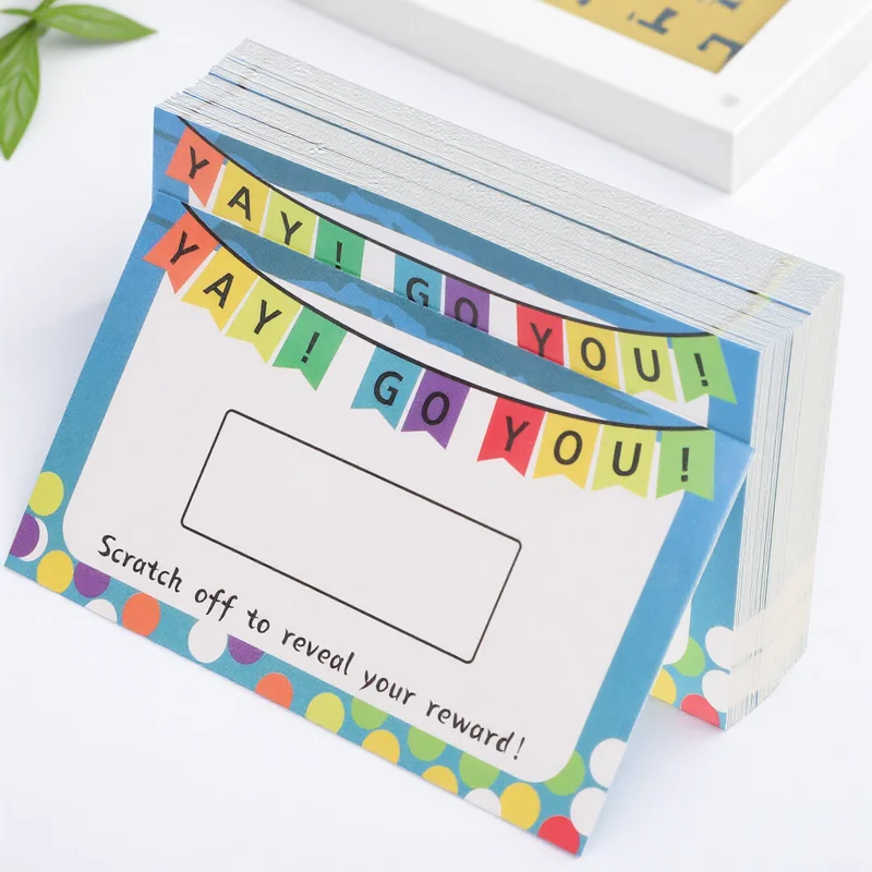 

100 шт. скретч-карты, пустые билеты, сделай сам, скретч-карты для мотивации в классе, веселая деятельность, студенческое усиление