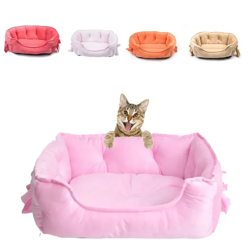 Cat Sofa Bed Super Cute Cute Pet Litter Cattery Dog Soft and Comfortable High Elastic PP Cotton Wool Dog Bed Small Dog Sofa