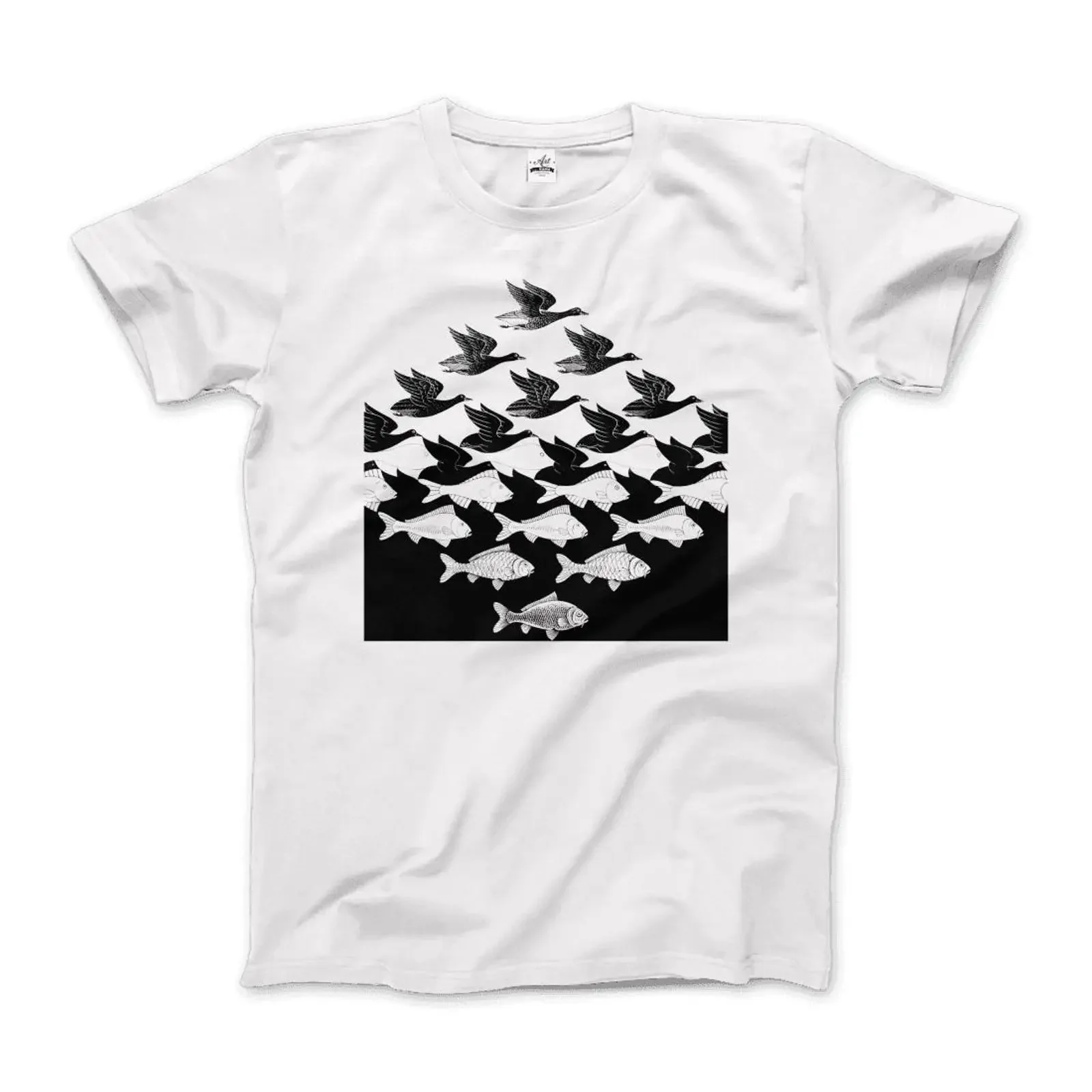 Escher amp 39 s Sky and Water I Art T Shirt vintage Washed designer clothes Stretched Soft streetwear Comfortable fashion