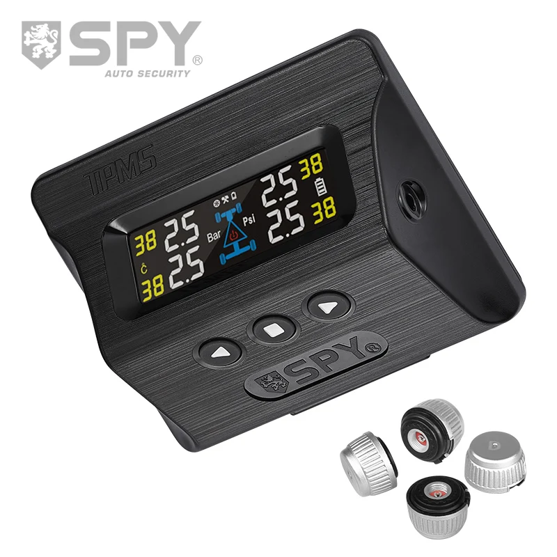 Sensore di pressione dei pneumatici TPMS per auto a energia solare universale Sistema di monitoraggio 433,92 MHz per prestazioni ottimane