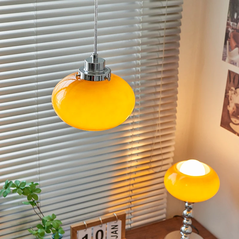 vidro moderno luz pingente bauhaus lustre lampada de laranja sala de jantar cozinha quarto cabeceira decoracao de casa 01