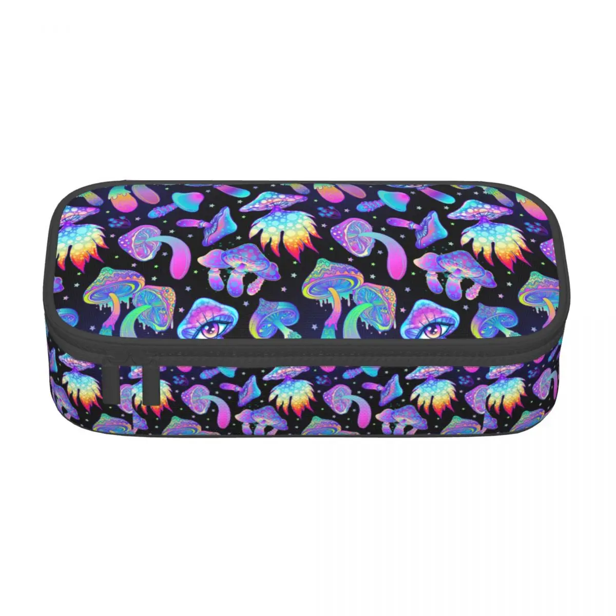 Customized Kawaii Psychedelic Magic Mushrooms Pencil Case for Boys Gilrs Large Storage Pencil Box Stationery