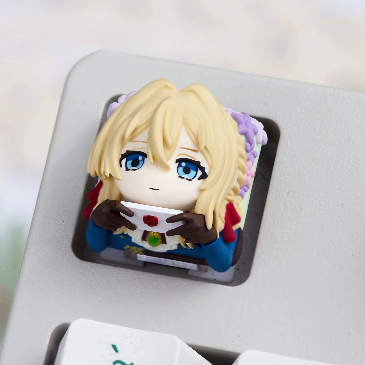 Violet Evergarden Resin Personalized Cute Creativity Mechanical Keyboard Single Customized Keyboard Cap Cross Axis