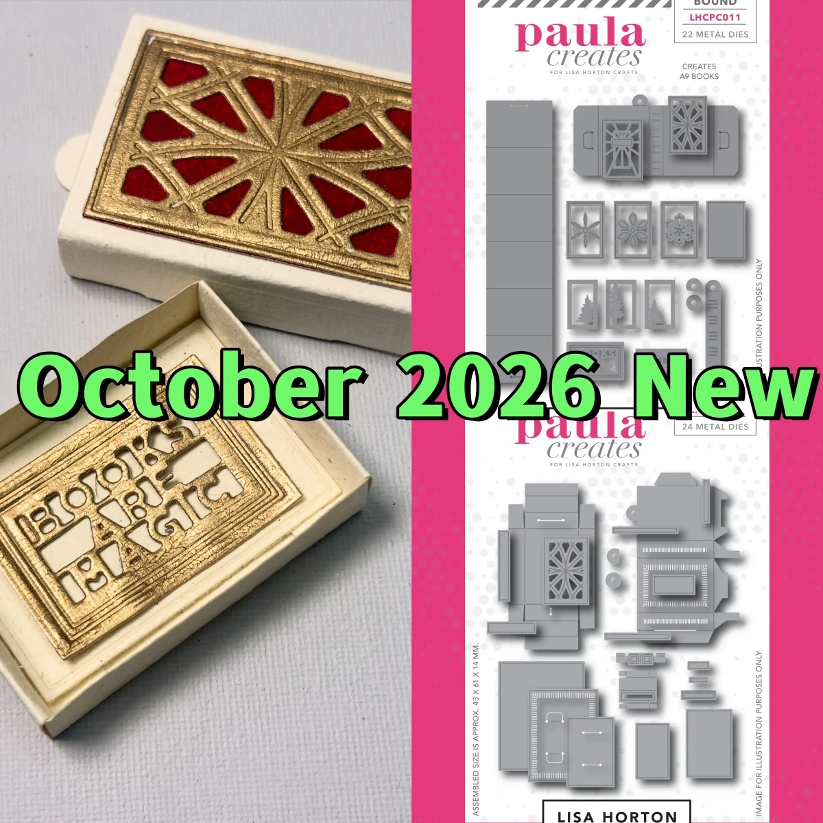 October 2026 New Book Bound Match Book Box Metal Cutting Dies For DIY Decorating Scrapbook Paper Card Album Embossing Craft