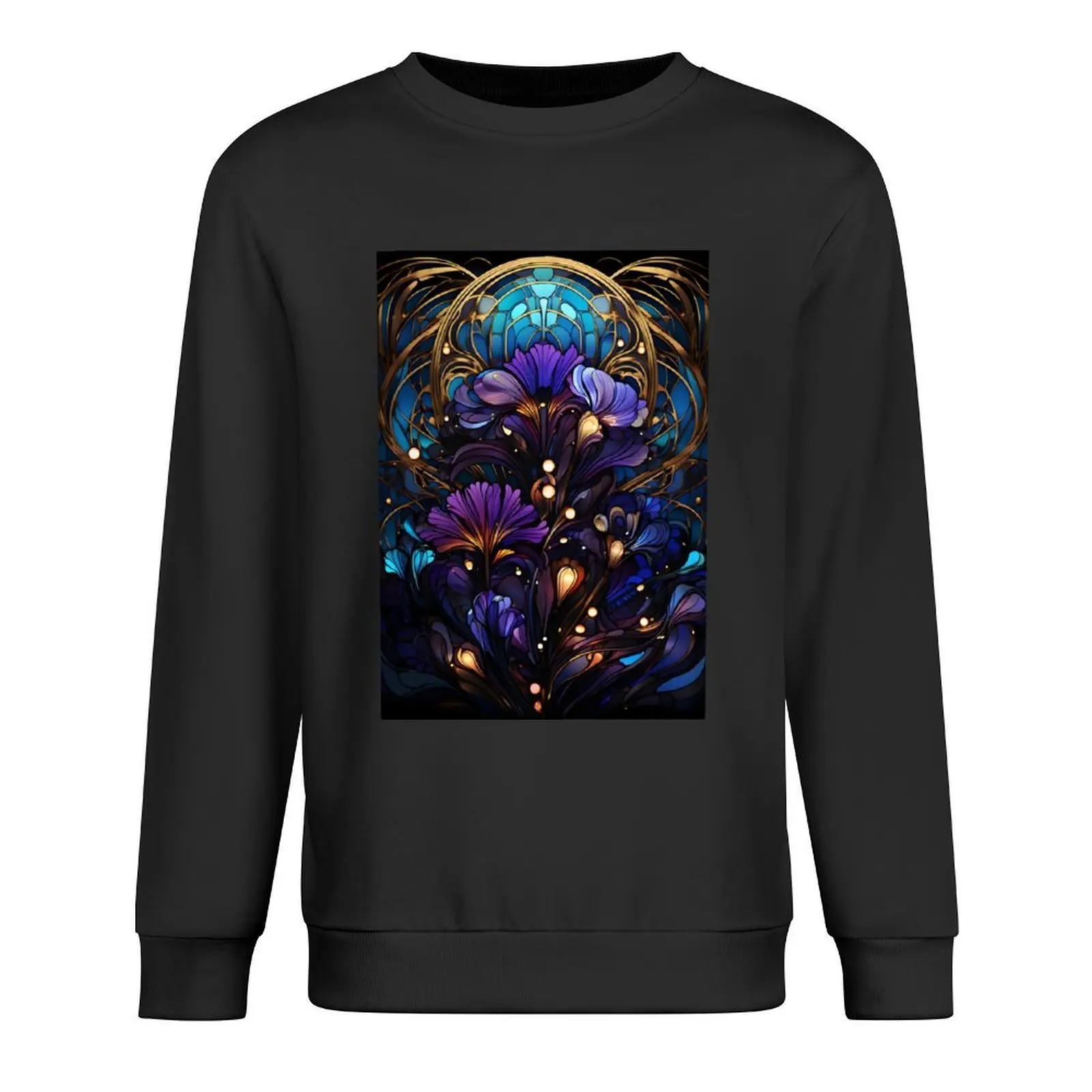 

Vibrant Nouveau Flowers: A Floral Harmony of Botanical Art Deco Nouveau - Fantasy Flower Botanicals Collection - Art Pr Pullover