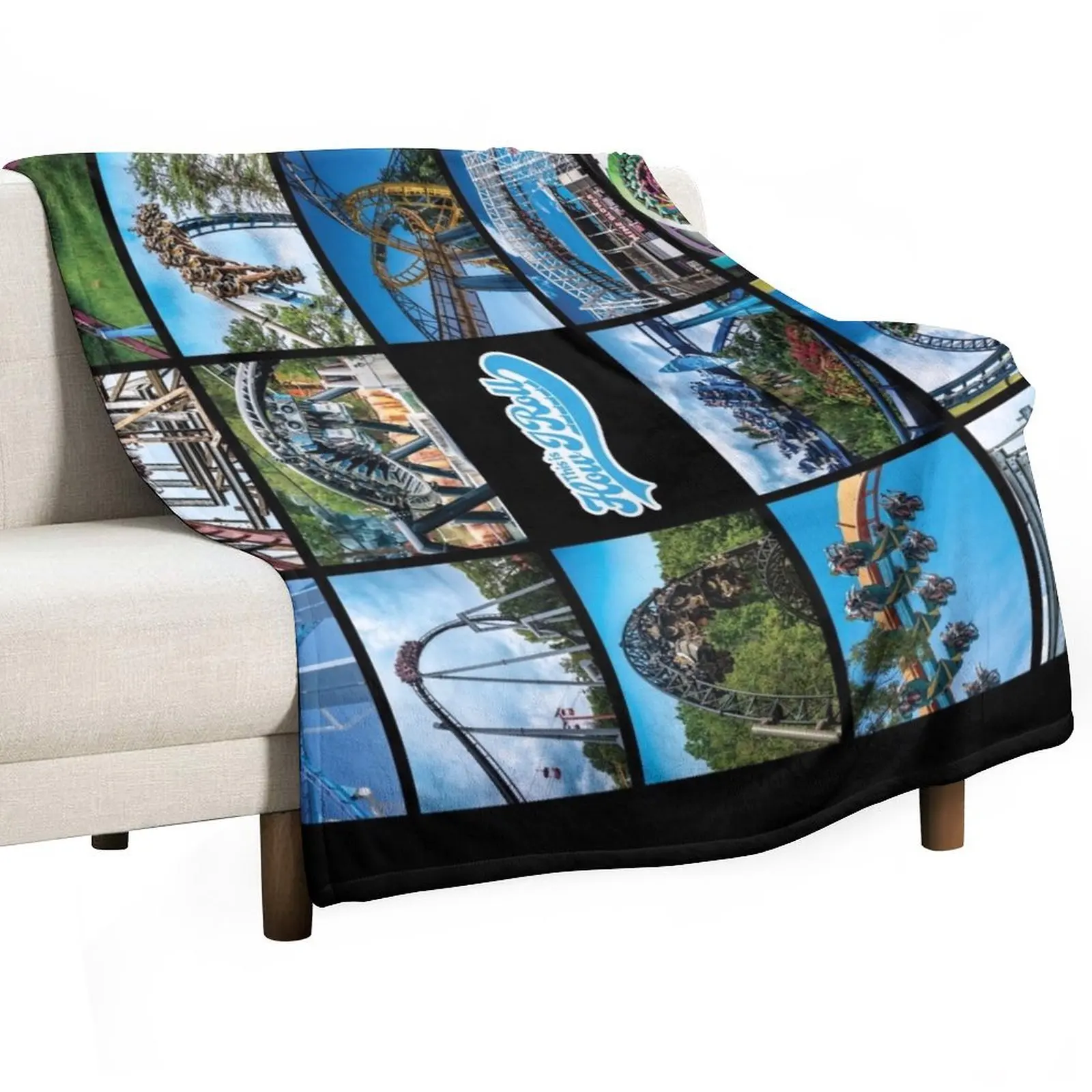 This is How I Roll Roller Coaster Collage Throw Blanket Softest Baby Blankets