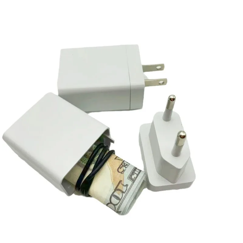 Hidden Money Artifact Mobile Phone Charger Shell Chinese Standard Travel Charger Power Adapter ABS Plastic Shell