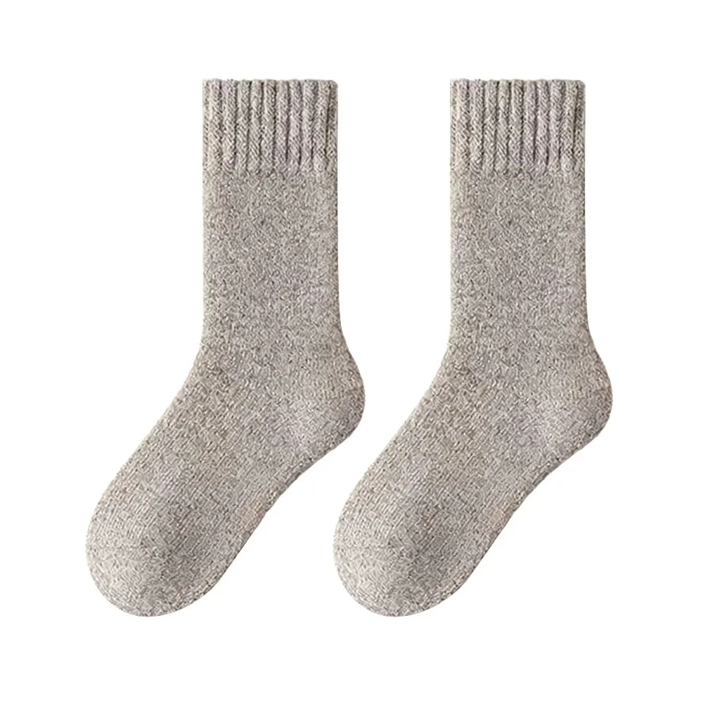 Polyester Cotton Winter Warmer Thicken Sock Medium Tube Sock Seamless Cashmere Snow Socks Thermal Wool Sleeping Socks For Man