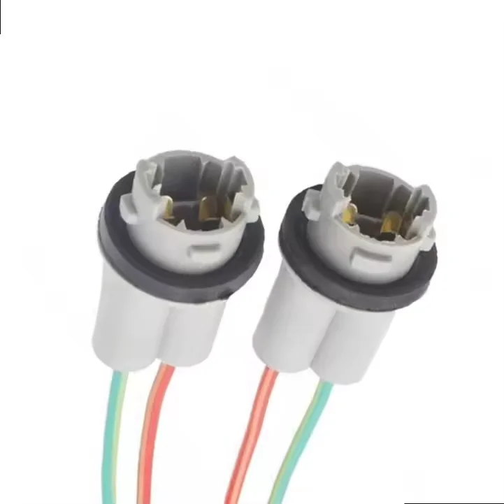 2 Stück Glühlampenfassung Verkabelungsadapter für 501 W5W T10 Glühbirnenfassung Vorverdrahtete LED-Halogenlampen-Gummidichtung – Detail 1