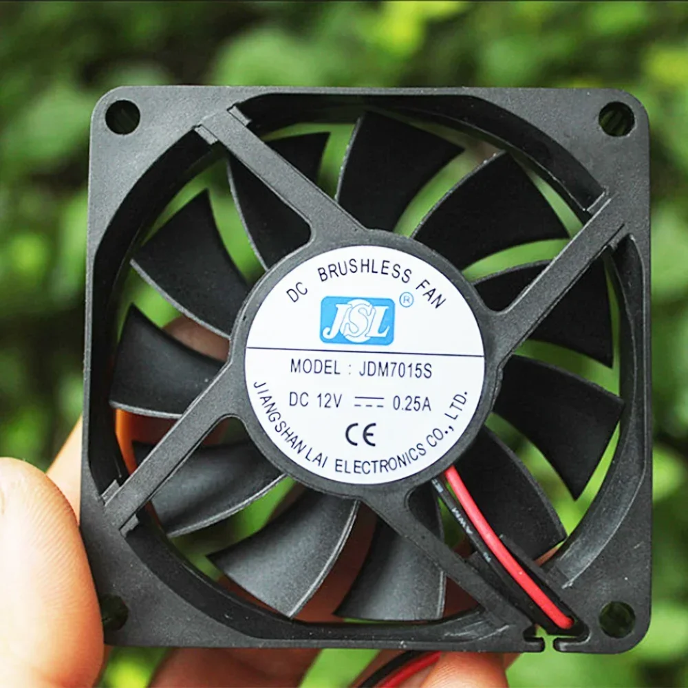 DC 12V 3W Cooling Fan with Removable Cover DC 3V-18V Computer Fan 3D Printer Parts 7015 Fan Cooler