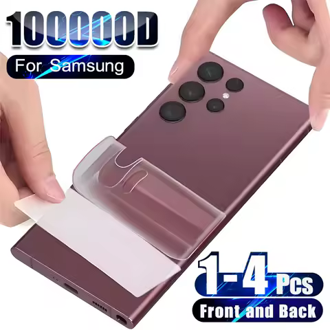 1-4Pcs HD Hydrogel Front and Back Film For Samsung Galaxy S24 S23 S22 S21 S20 Ultra S10 S9 Plus A54 A34 A53 A52 Screen Protector