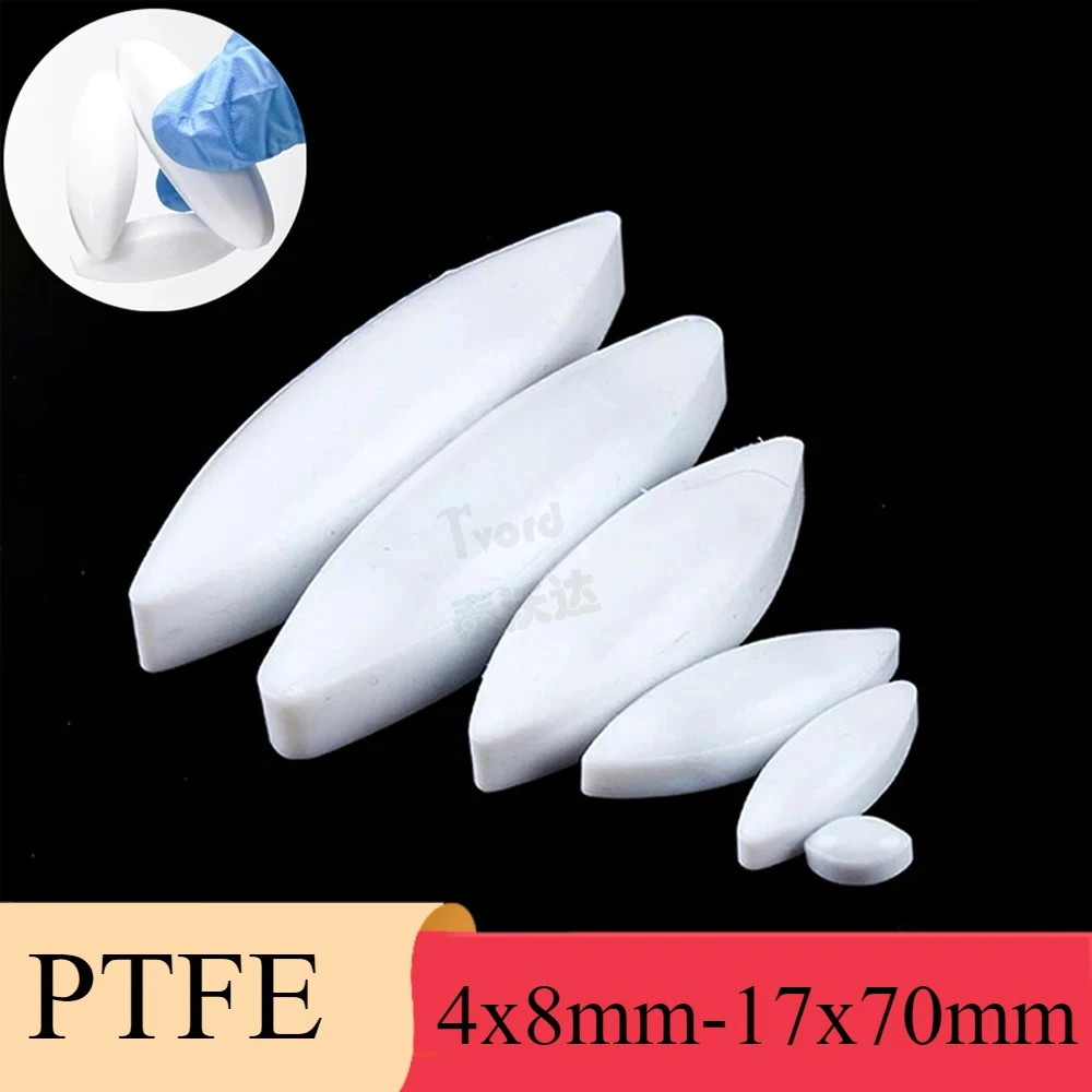 PTFE Magnetic Stirrer Stir Bar Type A Magneton Stirring Mixer White Spin Bars Olive Shape 4x8mm-17x70mm