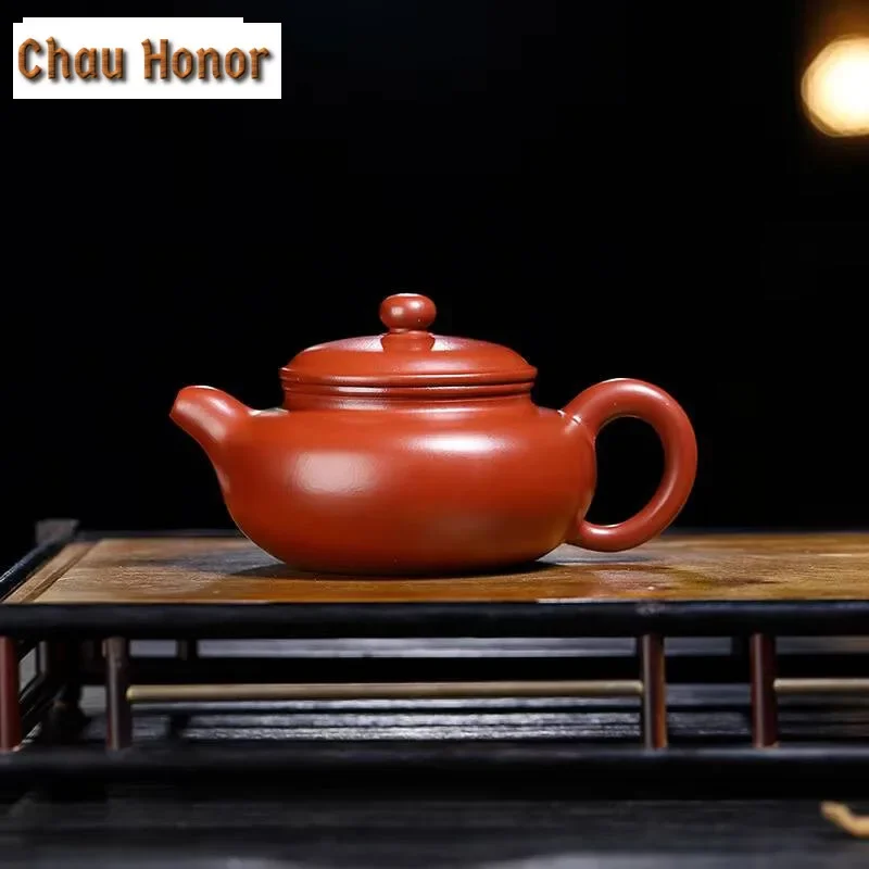 

200 мл китайские аутентичные фиолетовые глиняные чайники Исин, чайник для красоты, знаменитый чайник ручной работы, сырая руда, чайный сервиз Дахунпао Цзыша, чайная посуда