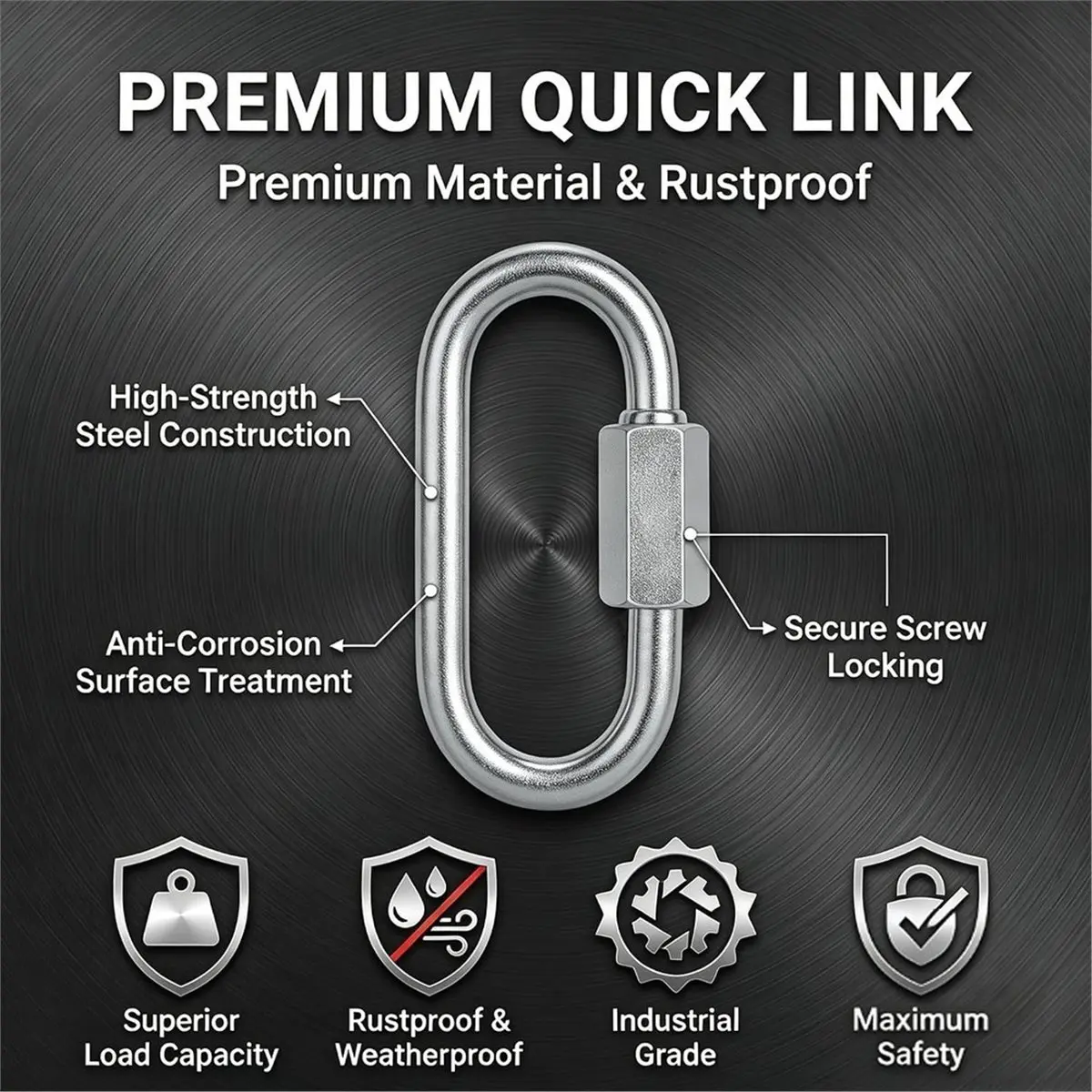 M8 Quick Links, 20 Pack Chain Connectors, 3