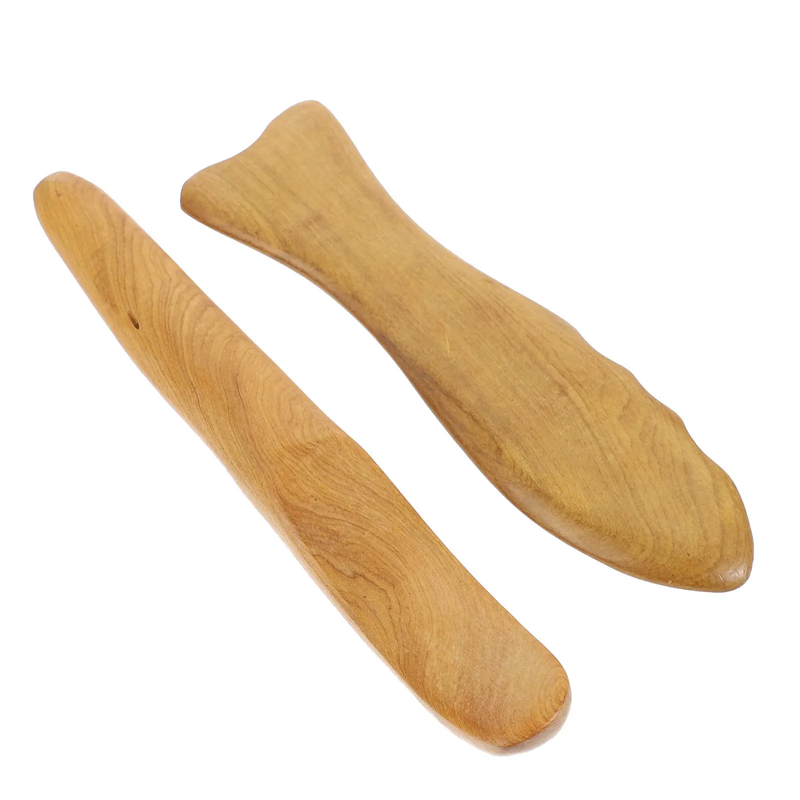 

2Pcs Sandal Wood Scraping Tool Gua Sha Board for Face Body Care Promotes Metabolism Relax Muscles Improve Circulation Wooden