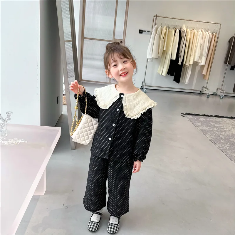 

Kids Long Sleeve Tops Blouse+Pants Outfits 2pcs Toddler Baby Girls Clothes Sets Children Cute Clothing Suit 2022 Autumn Spring