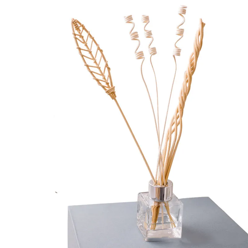 50PCS Leaf Shaped Aromatherapy Rattan Sticks, Home Decor Reed Diffuser Bottle Accessories, Fragrance Oil Wooden Diffuser Sticks