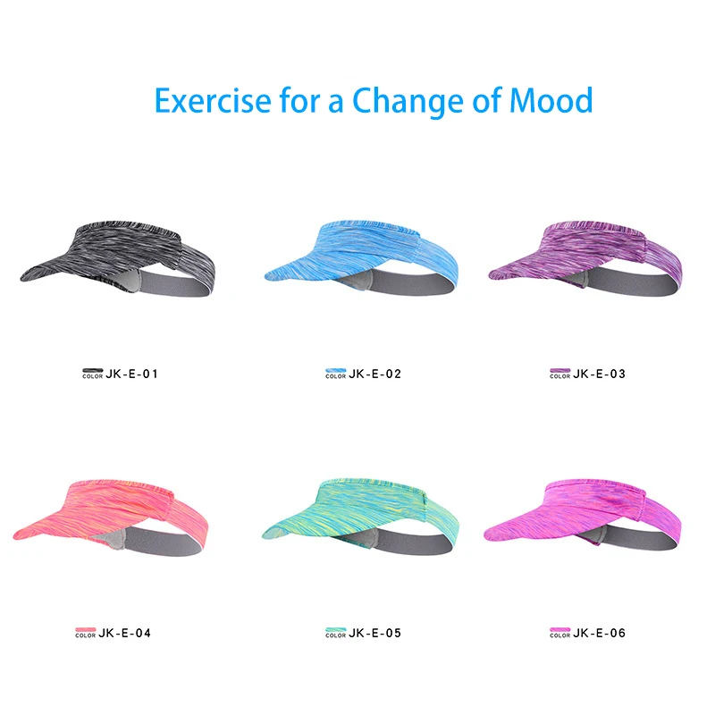 Summer Sports Visor Cap Outdoor Sunshade Men Women Breathable Sweat Absorption Colorful Cycling Running Elastic Peaked Cap