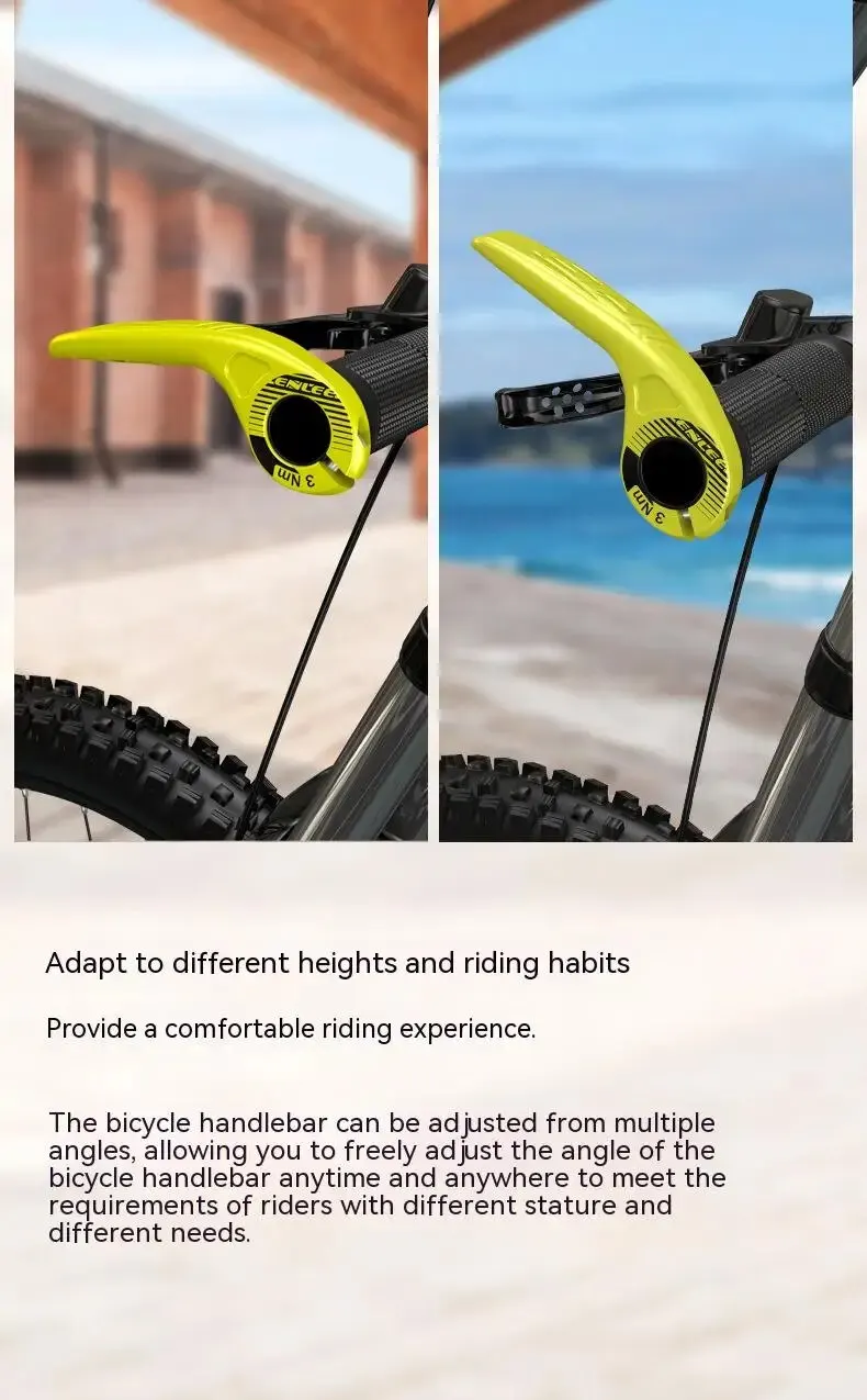 ENLEE 1 Paar verstellbare kleine Hilfs-Fahrradlenker-Schraubstock-Griffablage Kuhhorn MTB Radfahren Müdigkeit Relie Zubehör – Detail 4