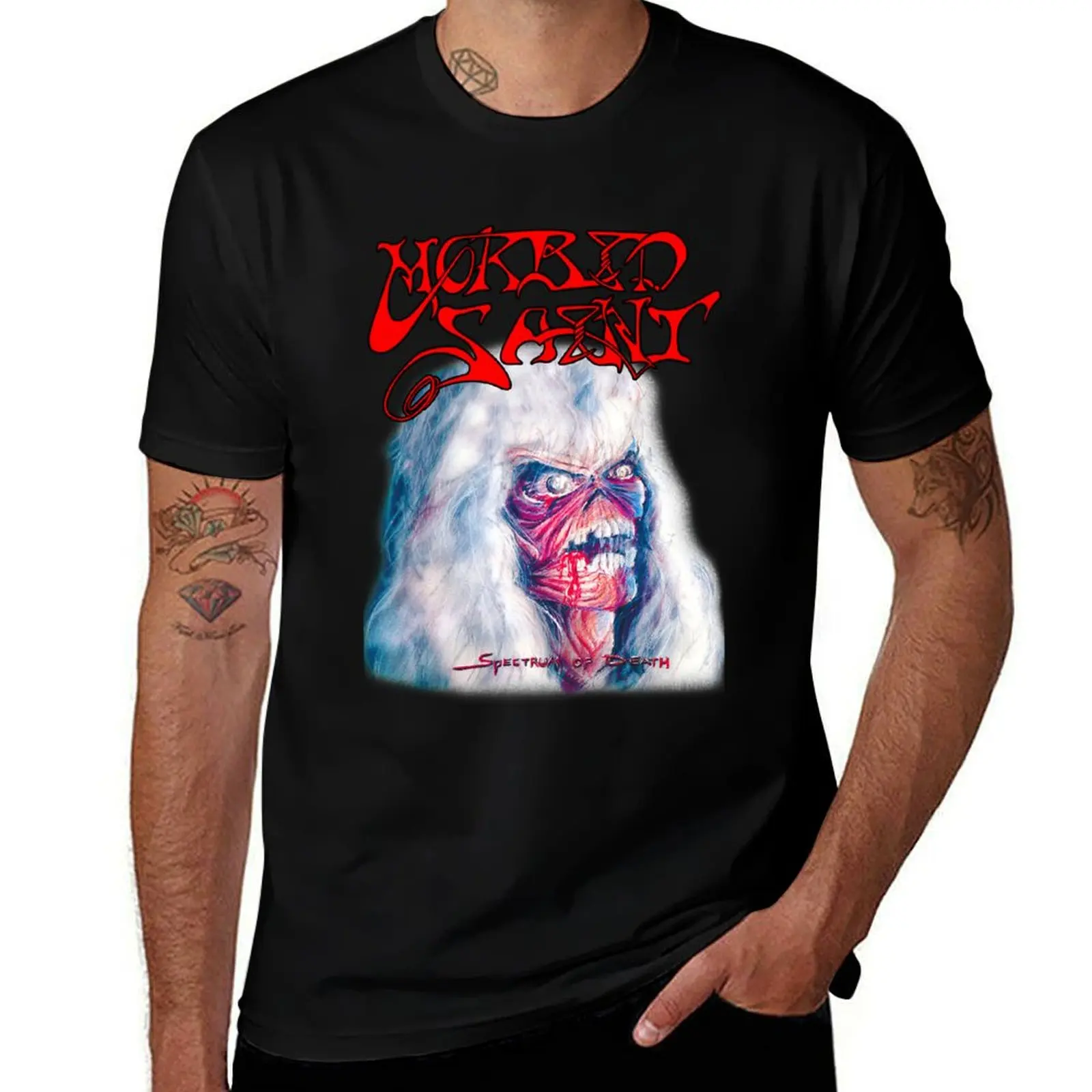 Fot Morbid Gifts Yo T-Shirt Spectrum Of Metal Old Photograp Vintage Death Saint School Heavypowerthrash Idol