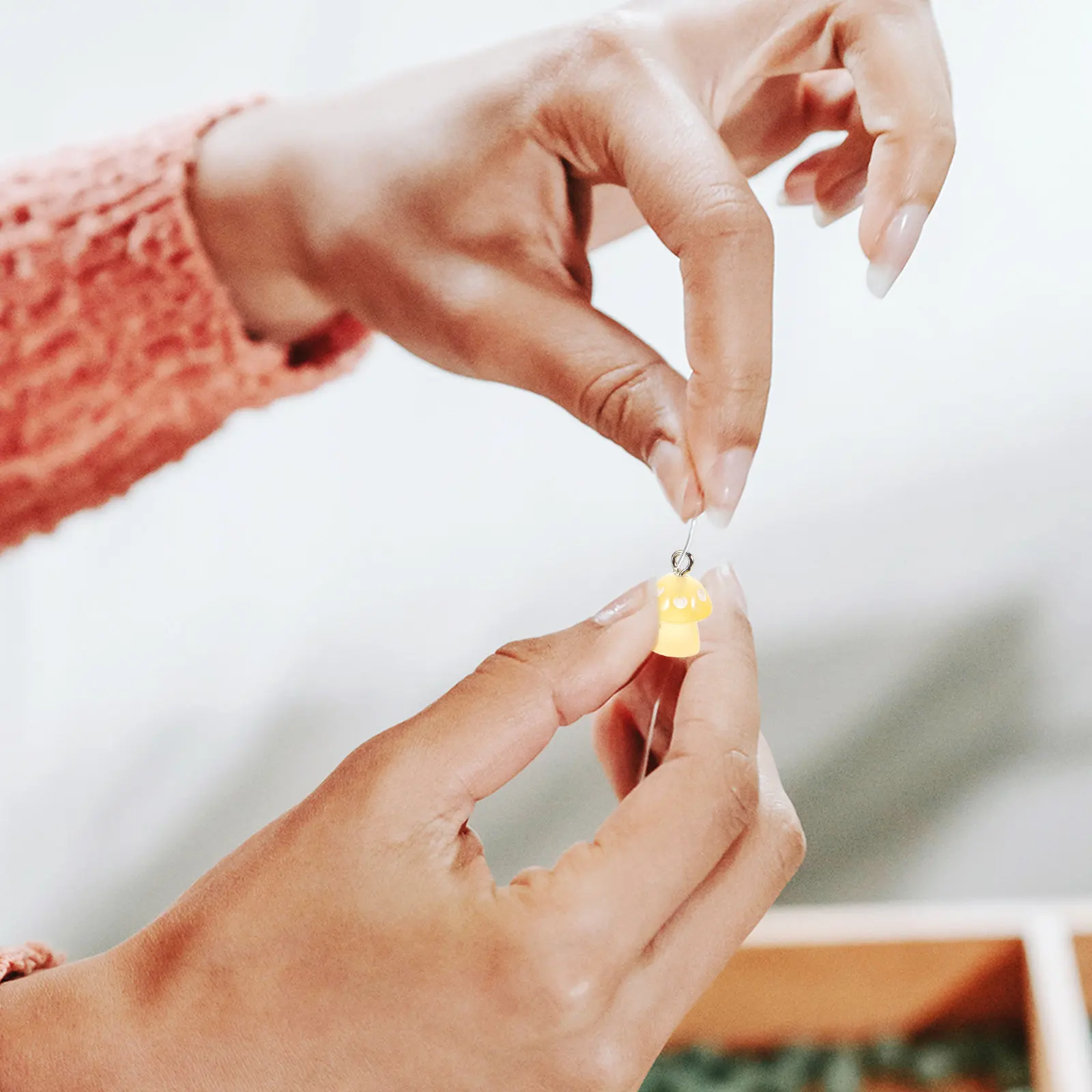 

20Pcs Resin Mushroom Charms Cute Cartoon Pendant Charms for Jewelry Making Bracelet Necklace Keychain Earring DIY Craft Bulk