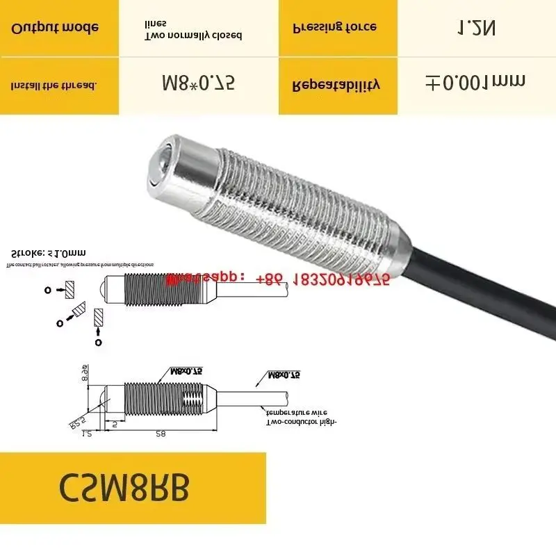 CNC CSM8RB h-precision sensor detects product bumps, indexing rotating bodies, grooves, cuts, counting, film thickness, etc.