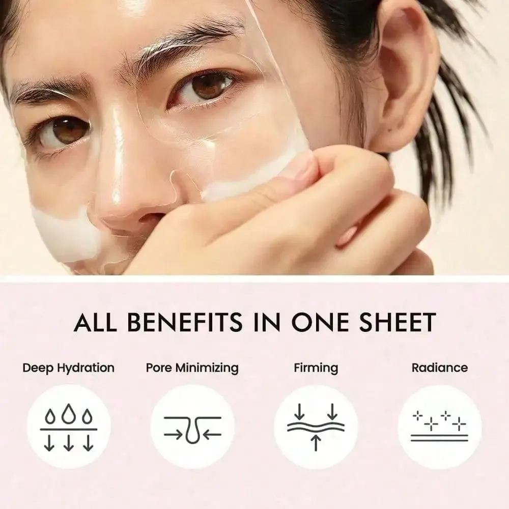 Deep Absorbable Bio-Collagen Night Mask with Ferment Extracts, Multi-Benefit Overnight Skin Care Mask, Helps Plump Skin Texture, Refines Pore Appearance, Tones Facial Contours, and Enhances Natural Radiant Skin Tone
