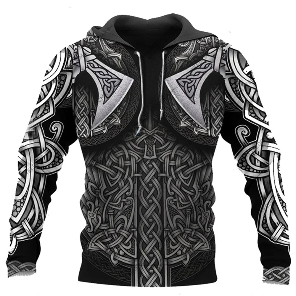 Fashion 3D Printed Knight Medieval Armor Men Hoodies Knights Templar Harajuku Hooded Sweatshirt Unisex Casual Jacket Pullovers