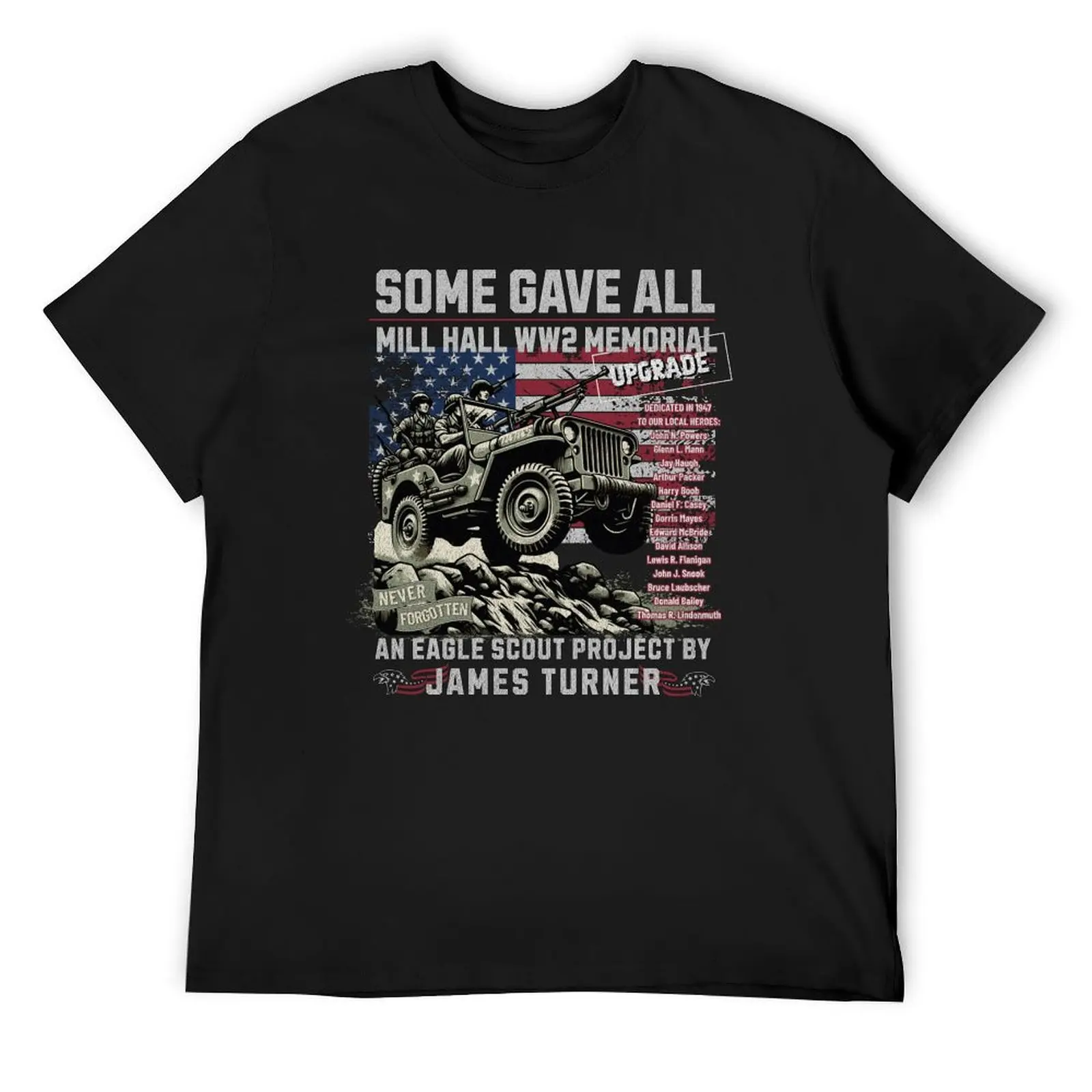 Mill Hall WW2 Memorial Upgrade T-Shirt hippie clothes graphic t shirt vintage cheap stuff clothing for men