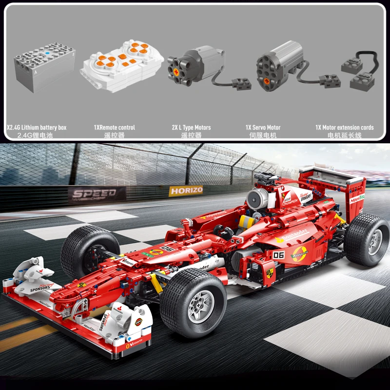 

MOC High-Tech T5006 T5007 T5008 T5009 F1 Formula One Super Speed Sports Racing Car Model Building Blocks Boy Toys Birthday Gifts