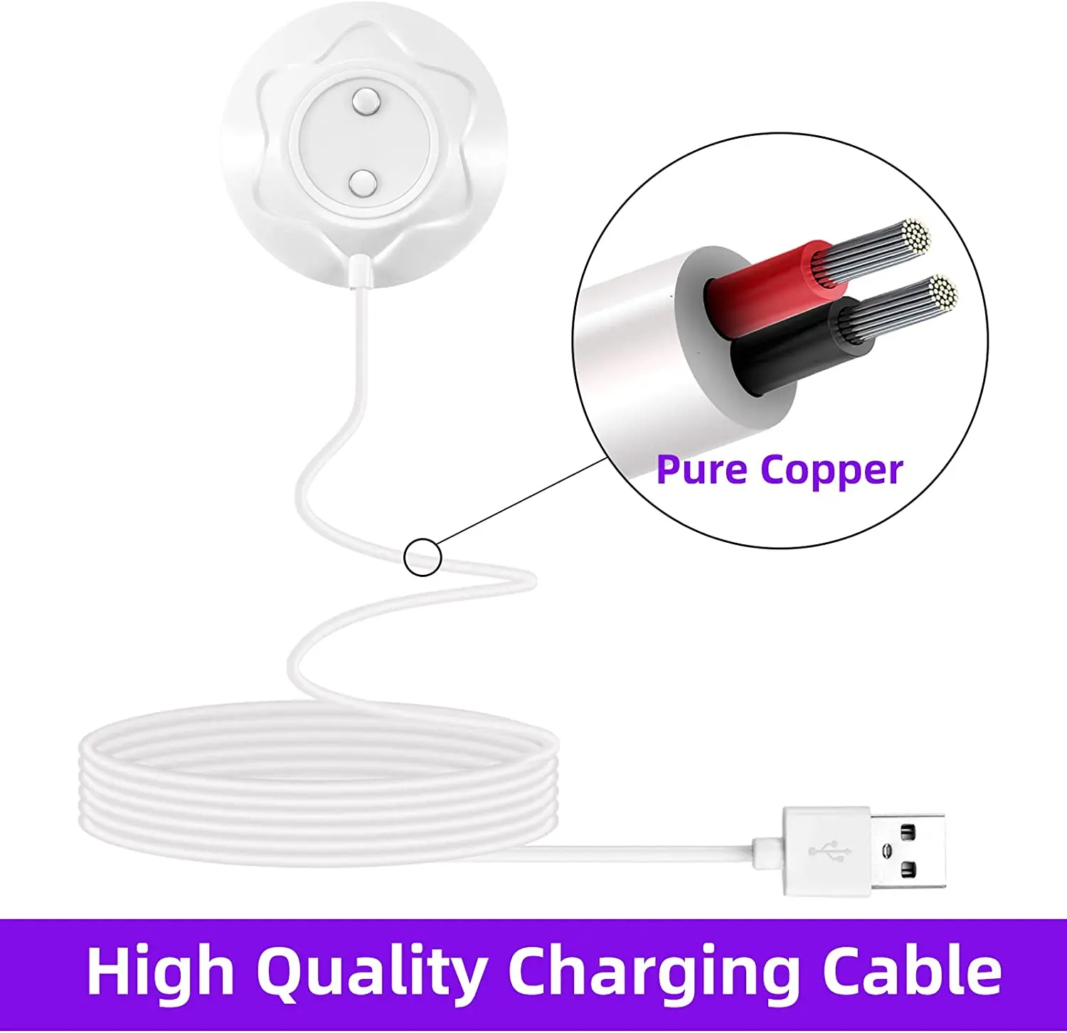 Replacement Rose Toy Charger, Standing Magnetic Adapter Fast Charging USB Cable  Replacement Base Dock Station for Rose Massager