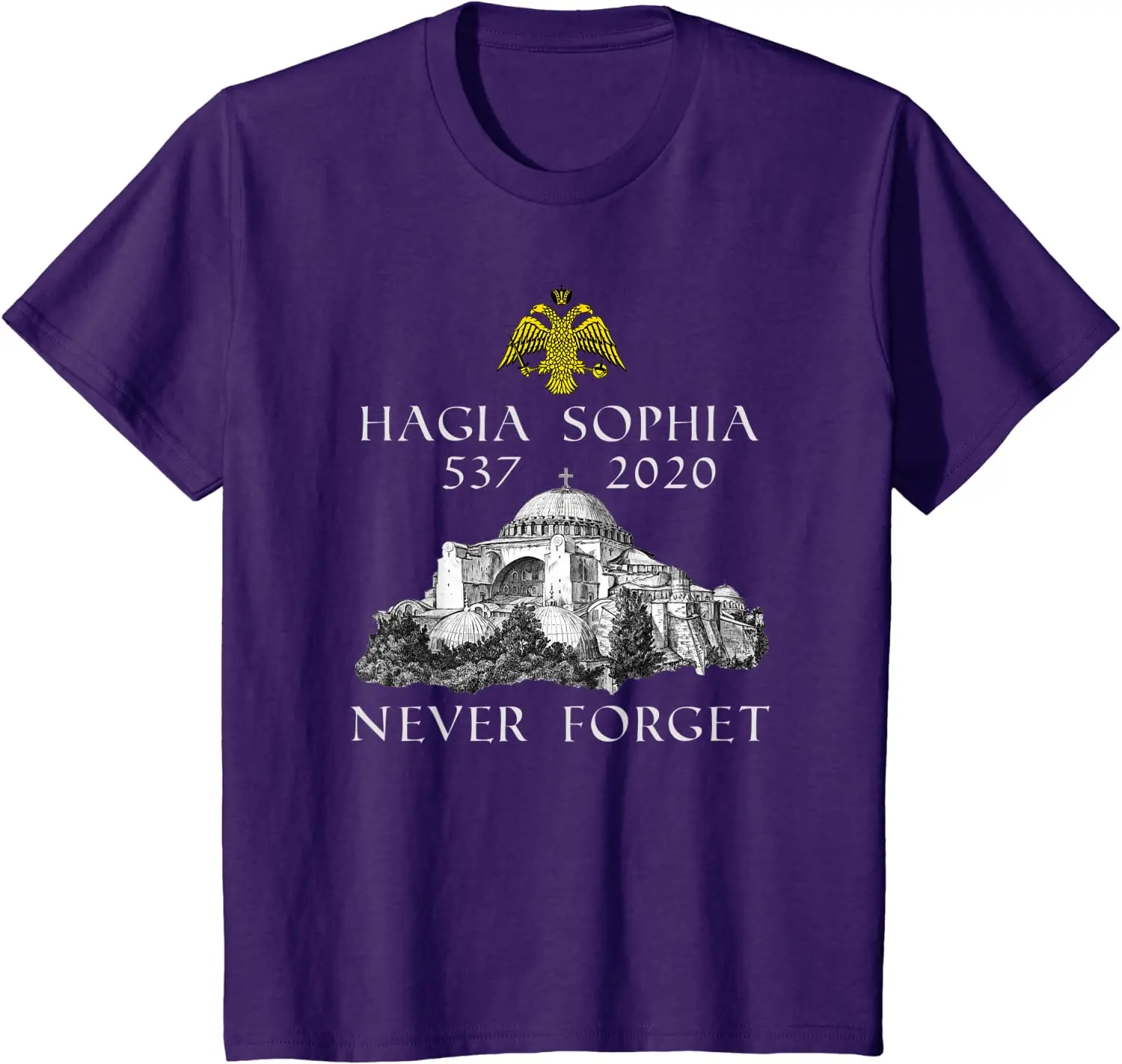 Hagia Sophia Church Museum Roman Byzantine Empire Icons Men T-Shirt Short Sleeve Casual 100% Cotton O-Neck Summer Tees