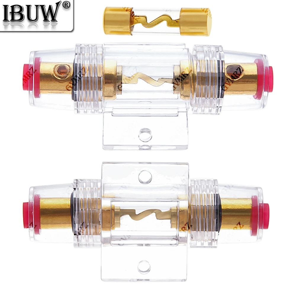 1Set 30A 40A AGU 10x38MM Fuse & Holder Car Audio Refit Fuse Holder Car Stereo Audio Circuit Breaker Inline 70A 80A 100A 10*38