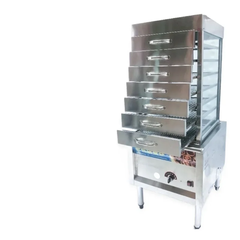 Electric steamed buns machine insulation cabinet Commercial steaming cabinet Glass steaming cabinet Dim sum