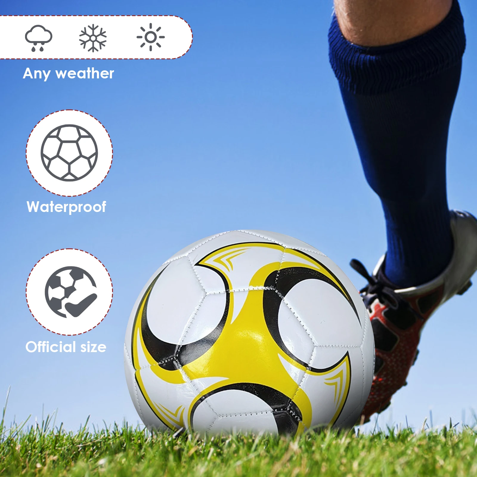 Soccer Balls Official Size 5 whirlwind PVC Professional Training Football Team Training Footy Ball Match Game Football