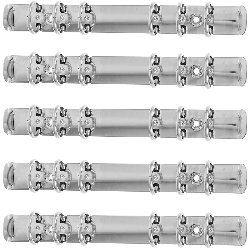 キャンパス用シルバーノートブックフォルダー、バインダーメカニズムの交換、6リングフォルダー、スパインインサート、クリップ、5個