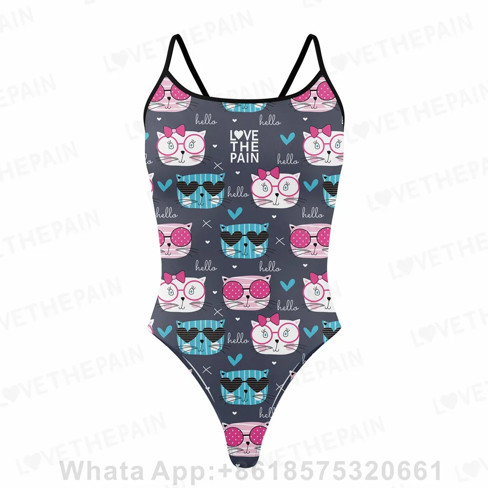 

Love The Pain Sexy Women's One Piece Swimsuit Sexy Bikini Swimsuit Sports Function Training Swimsuit Competition 2023