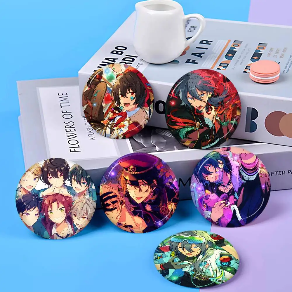 Idol Anime E-Ensemble S-Stars Tinplate Soft Button Pin Brooch Metal Badge Custom Jewelry Accessories Hat Bag Lapel