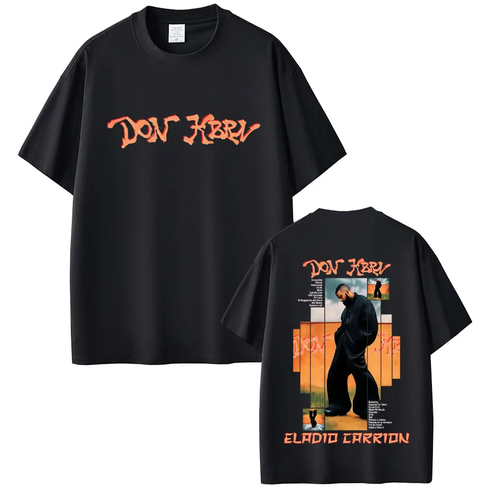 

Rapper Eladio Carrion DON KBRN Album Graphic T-shirt Men Women Hip Hop Fashion Pop Music T Shirts Male Casual Cotton T-shirts