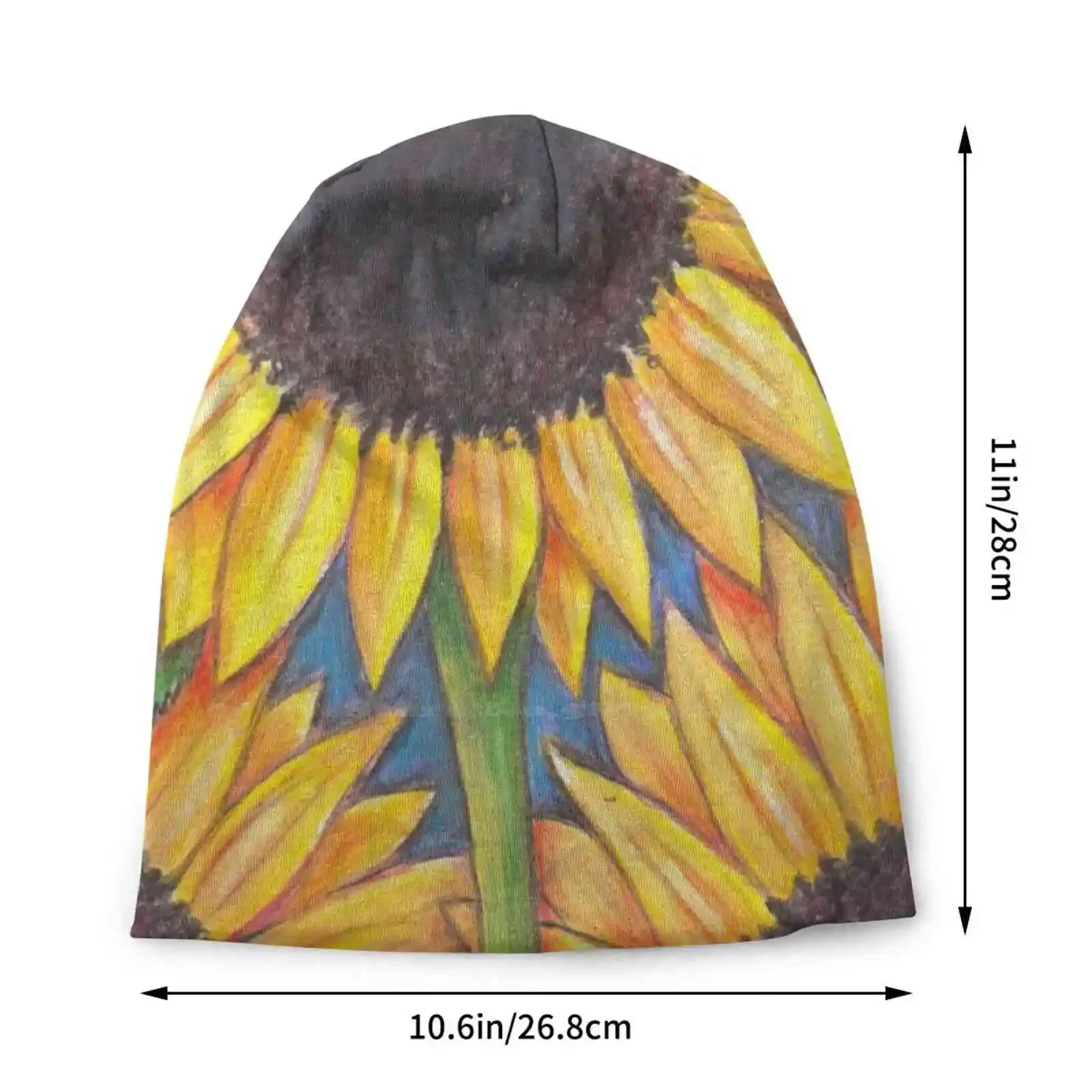 Sunflowers Knitted Hat Warm Beanie Outdoor Caps Sunflower Com Marinac41 Pencil Naure