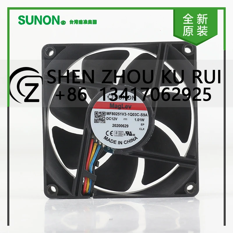 

Sunon 5 В 24 В 48 В постоянного тока 12 В 1,01 Вт AC EC 8025 80X80X25 мм 8 см бесшумный корпус с магнитной подвеской 4-проводной вентилятор охлаждения MF80251V3-1Q03C-S9A