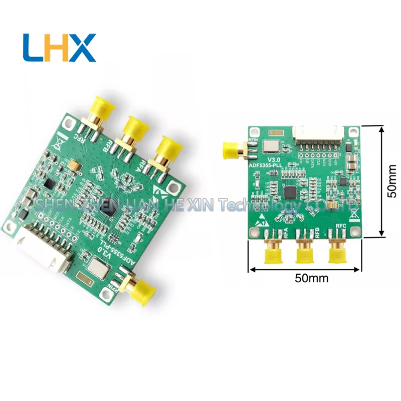 ADF5356 phase locked loop PLL 13.6GHz frequency source module highper formance clock generator
