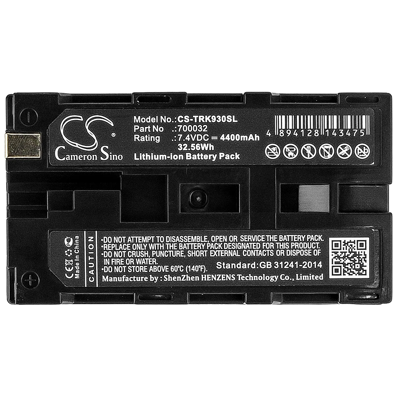 Cameron Sino 4400mAh Battery For TSI 700032 AeroTrak 9306-01  EP-03750 AeroTrak 9036-02  AeroTrak 9036-V  Dust Trak II 8532