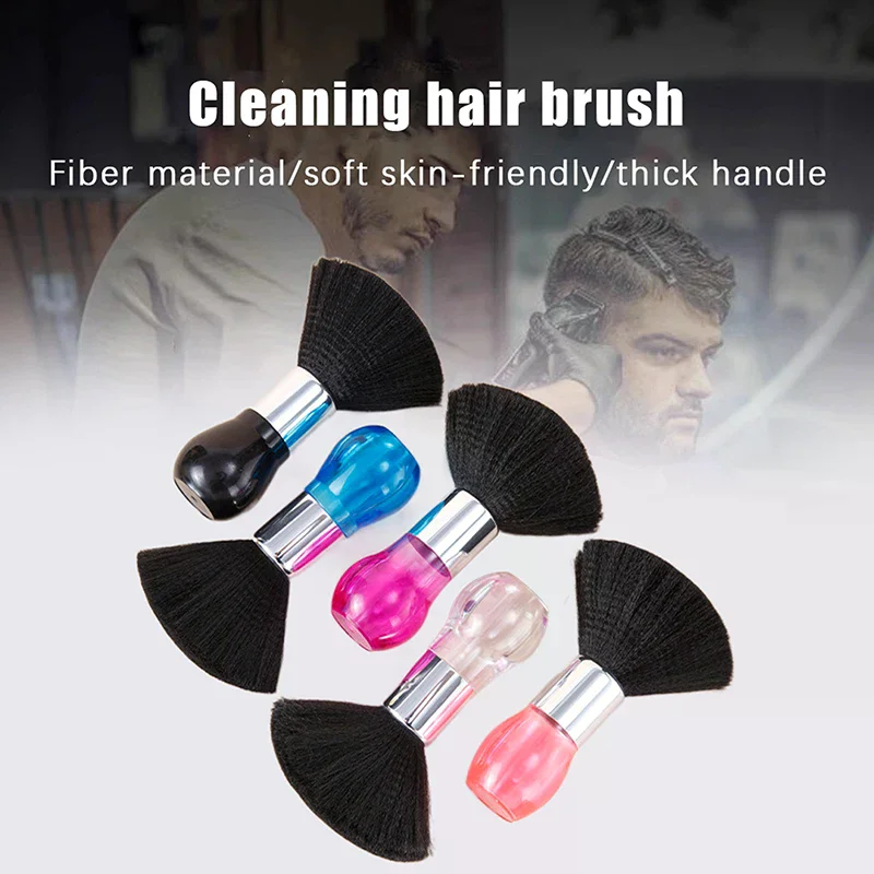

Hairdressing Soft Brush Black Hairdressing Sweeping Neck Hair Cleaning Face Duster Hair Cutting Ring Beard Brush Styling Comb
