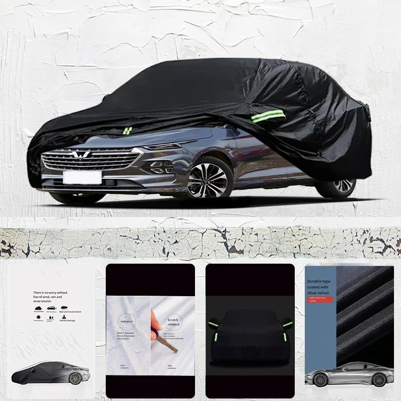 

For Wuling Victory Anti-UV Sun Shade Rain Snow Resistant Black Cover Dustproof Car umbrella Full Car Cover Outdoor Protection