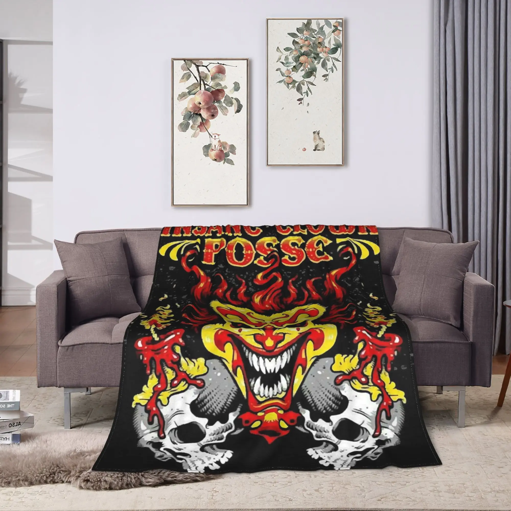 مجنون مهرج بوسي الفرقة بطانيات قطيفة الفتيات الفتيان الفانيلا رمي بطانية للمنزل ديكور سوبر لينة المفرش هدية عيد ميلاد #2