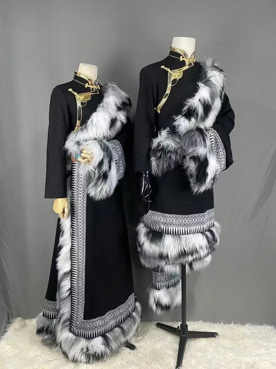 

Exotic Tibetan Robe Four Season Men Women Ethnic Style Traditional Costume Classic Stylish Couples Travel Wedding Photos Garment