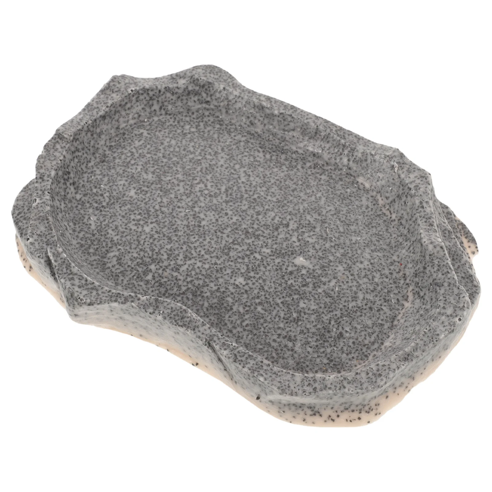 

Reptile Feeding Bowl Resin Material Wear Resistant Safe Easy Clean Water Dish for Lizards Snakes Turtles Small Pets Crawler Tank