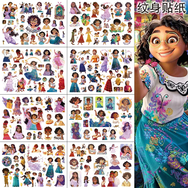 Disney Anime Encanto Tattoo Stickers Kawaii Mirabel Isabela Luisa Stickers Cartoon Children Encanto Tattoo Stickers Gifts