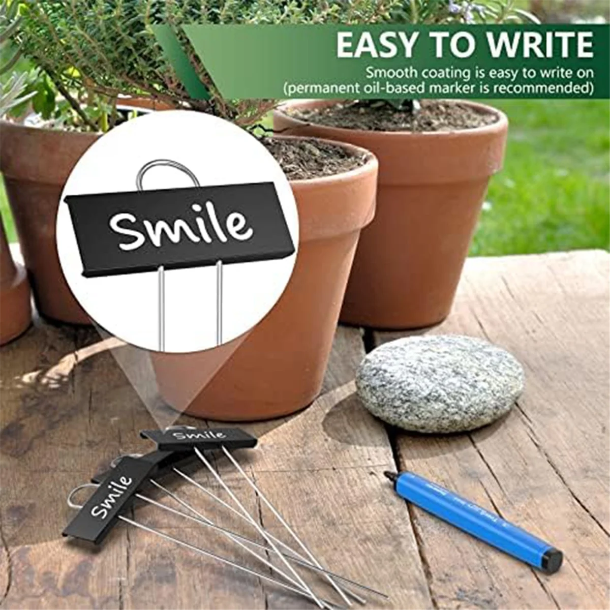 금속 식물 라벨, 비바람에 견디는 정원 마커, 야채 허브 꽃 씨앗 온실용 재사용 가능한 보육 태그, 40 팩